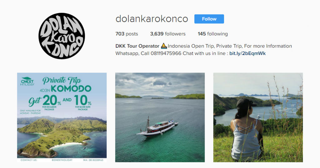 instagram for travel brands - dkk trip