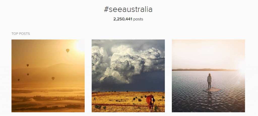 instagram for travel brands - hashtag to share